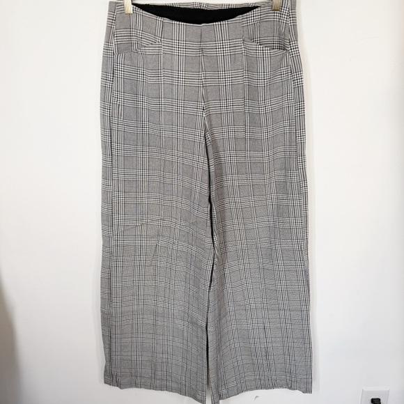 Old Navy High Waisted Plaid Pull On Wide Leg Pixie Pants Medium - Picture 2 of 6